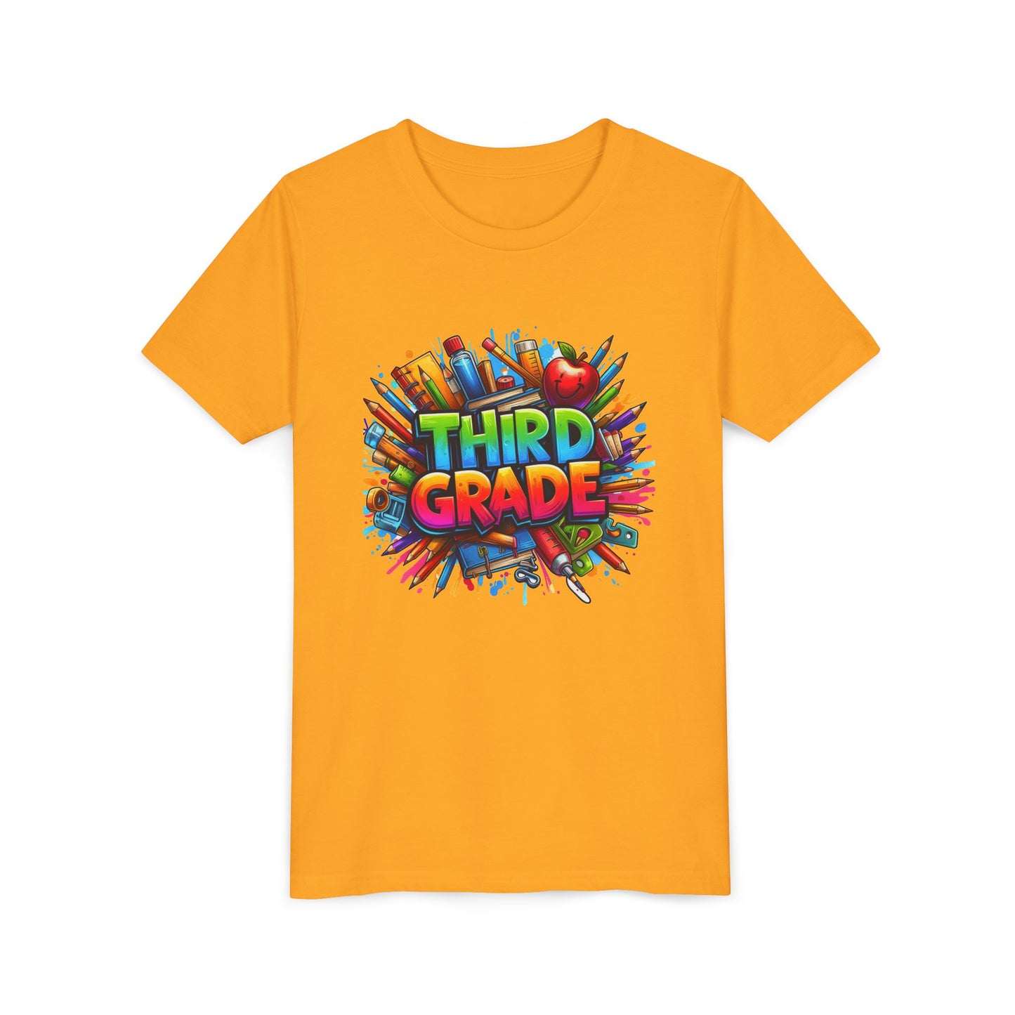 Third Grade Kids' T-Shirt – Colorful School Supplies Back-to-School Tee