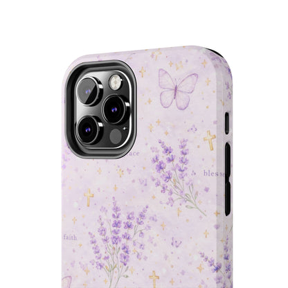 Faith Grace Blessed Phone Case | Christian Floral iPhone Case