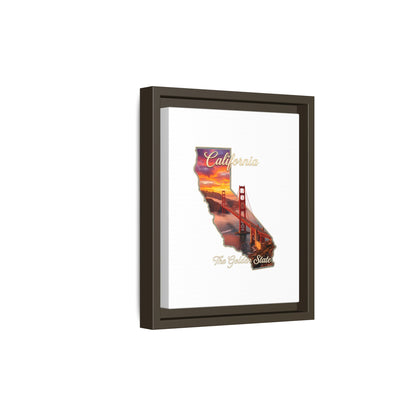 California Golden Gate Map Matte Canvas Print (Framed)