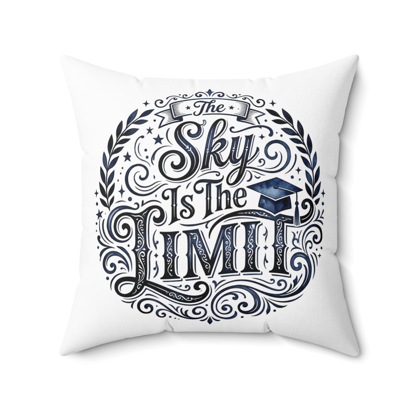 “The Sky Is The Limit” Graduation Throw Pillow — Inspirational College Grad Gift
