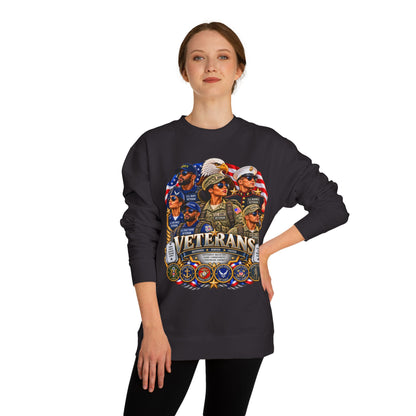 Veterans Tribute Sweatshirt — Patriotic Military Veteran Crewneck