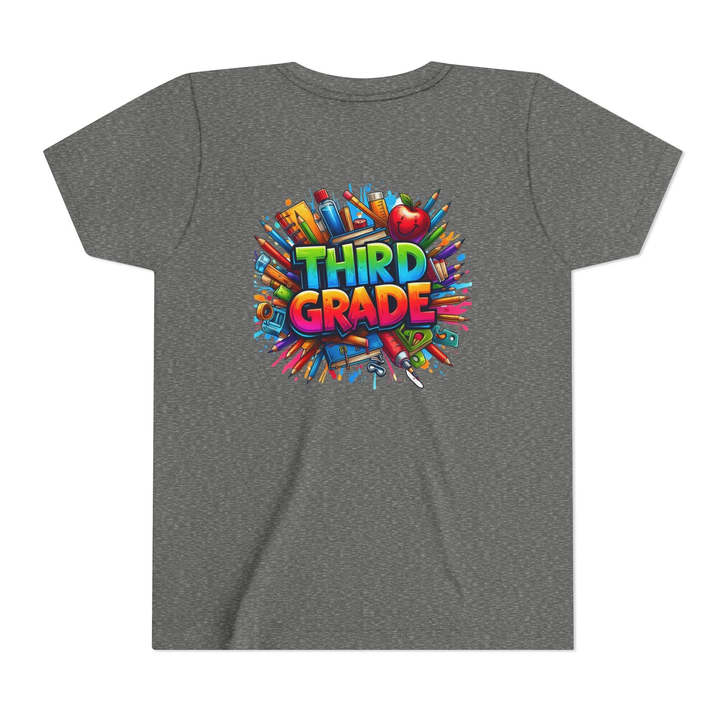 Third Grade Kids' T-Shirt – Colorful School Supplies Back-to-School Tee