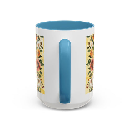 She Is Mom Floral Accent Coffee Mug — 'She is Peace, She is Home' Mother's Day Gift