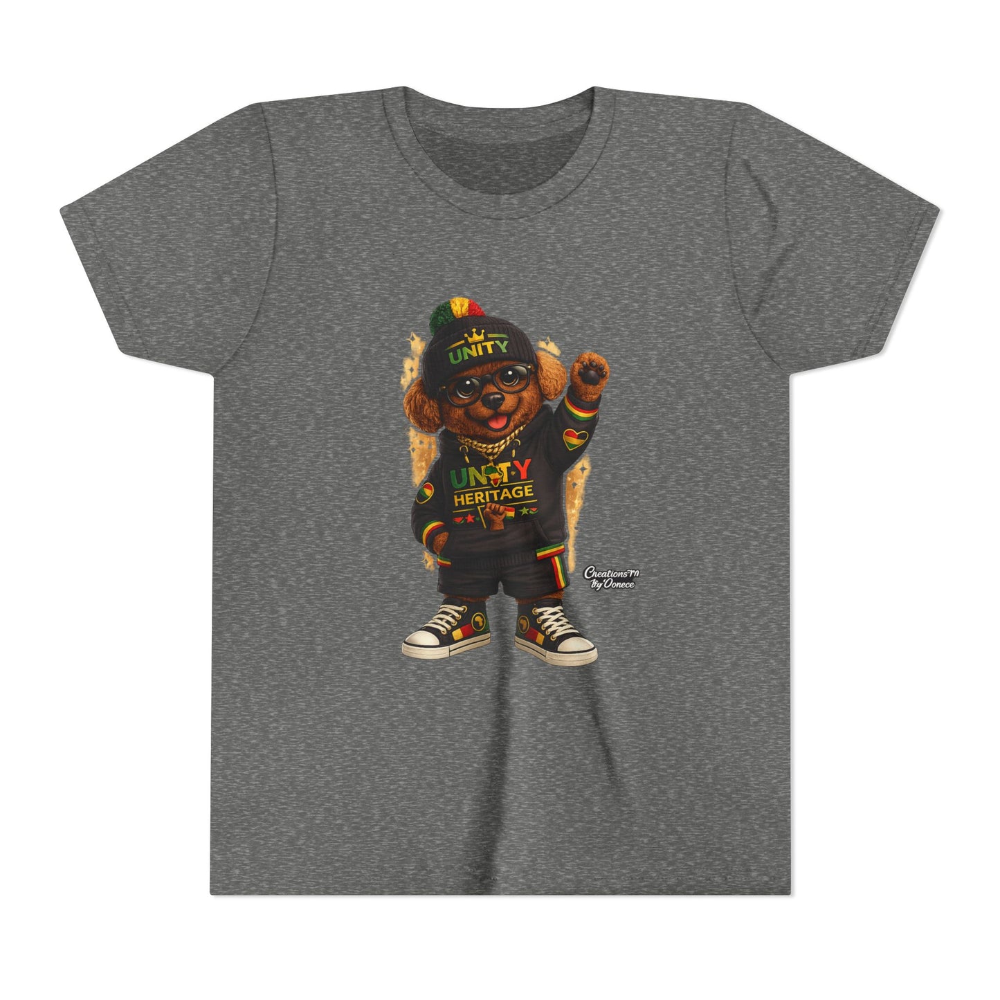 Kids Unity Heritage Tee — Youth Short Sleeve Shirt with 'Unity' Design