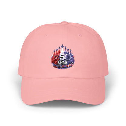 25 Year Anniversary Dad Cap – Patriotic Crest Embroidered White Baseball Hat