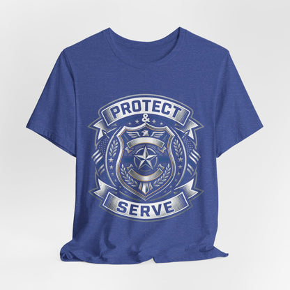 Protect & Serve T-Shirt — Police Badge Emblem Tee