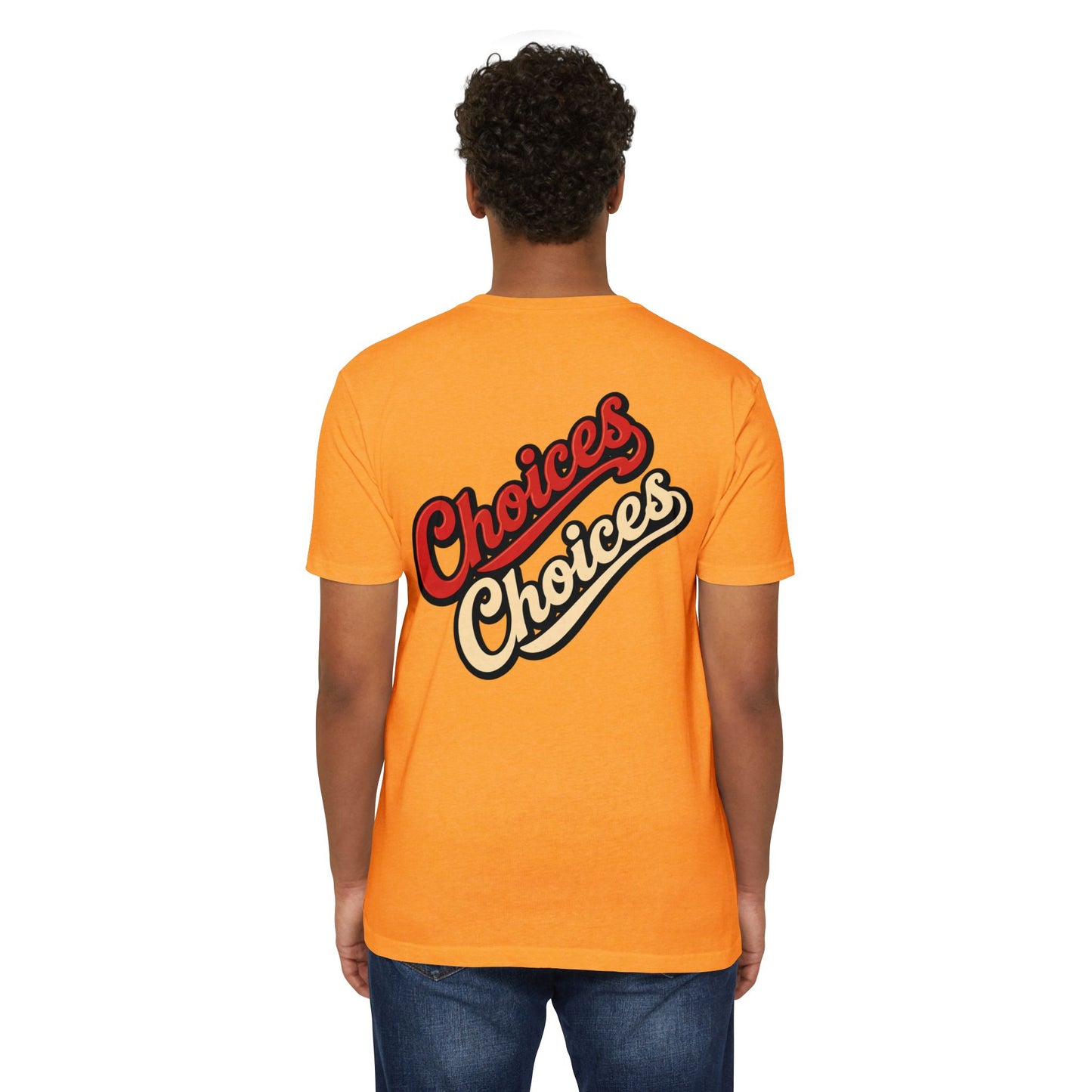 Choices Script T-Shirt — Retro Double-Word Graphic Tee