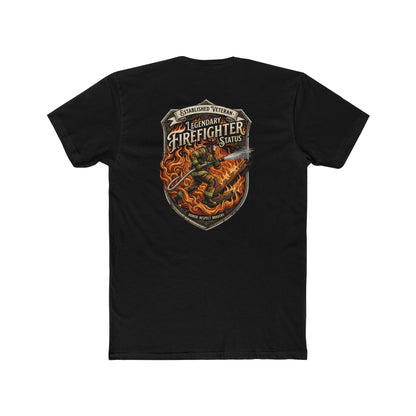Firefighter Badge T-Shirt — Legendary Firefighter Status Graphic Tee