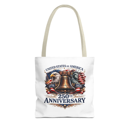 Anniversary Tote Bag — "United States of America 250th Anniversary" Liberty Bell Design