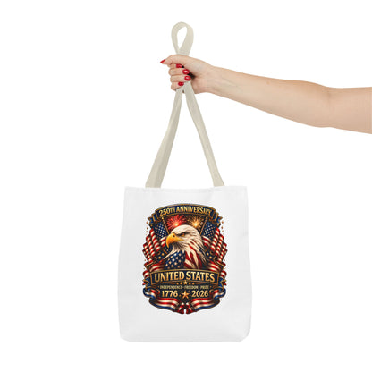 250th Anniversary United States Eagle Tote Bag — 1776–2026 Patriotic Cotton Tote