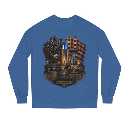 9/11 We Will Never Forget Memorial Sweatshirt