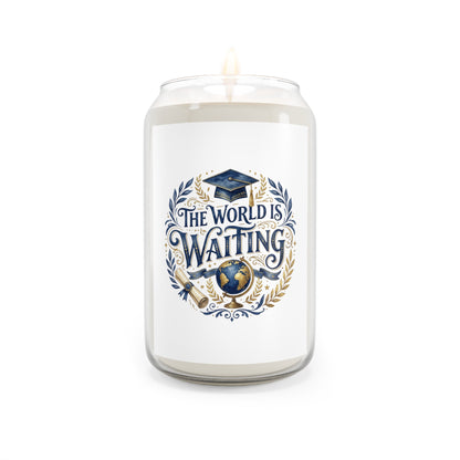 Graduation Soy Candle — “The World Is Waiting” 13.75 oz