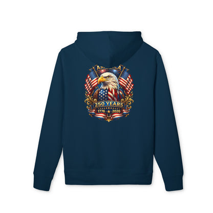 250 Years Patriotic Eagle Hoodie – American Flag 1776–2026 Anniversary