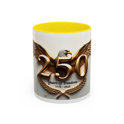 25 Years of Freedom Eagle Coffee Mug – 1776–2026 Commemorative Accent Mug
