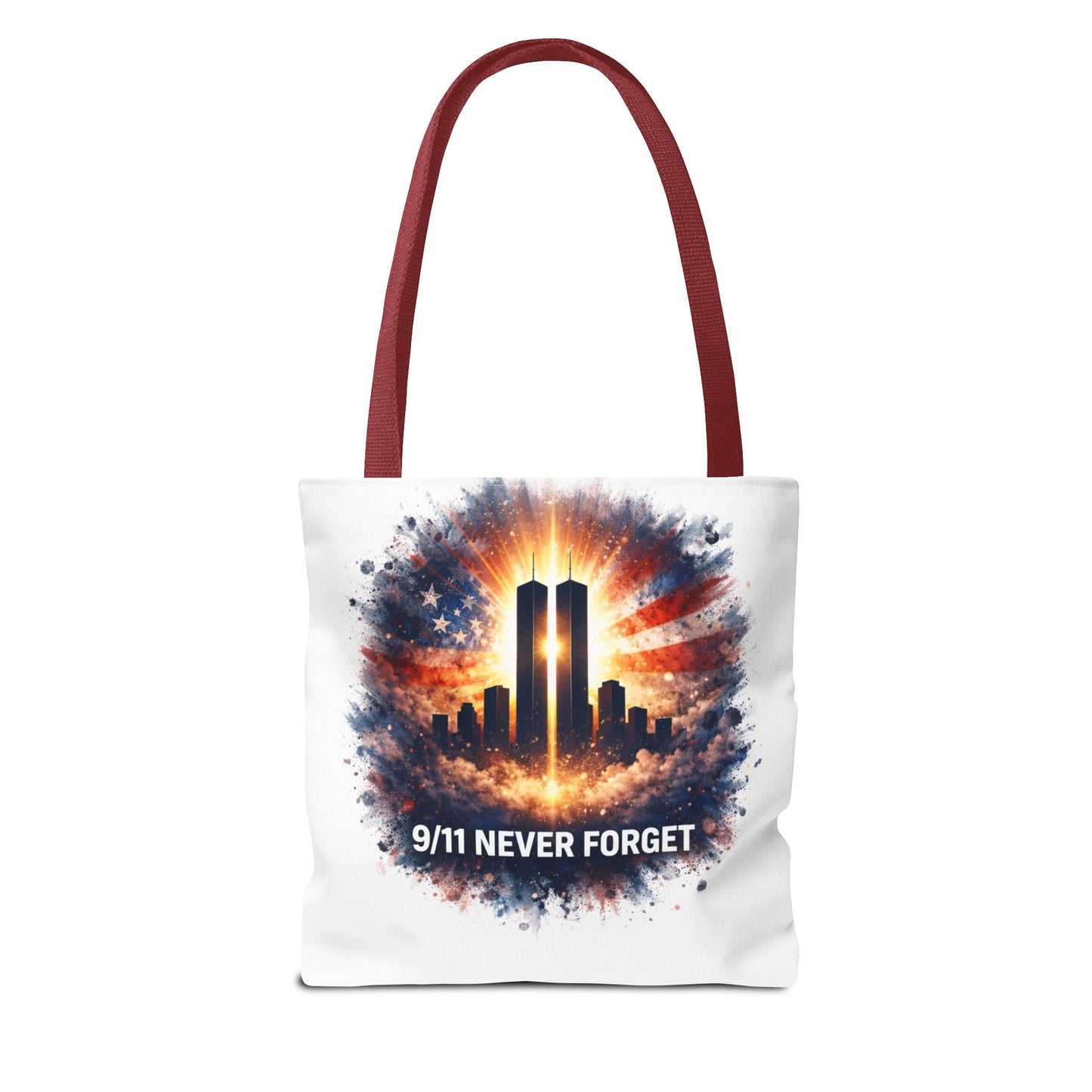 9/11 Never Forget Memorial Tote Bag — Twin Towers Tribute Tote