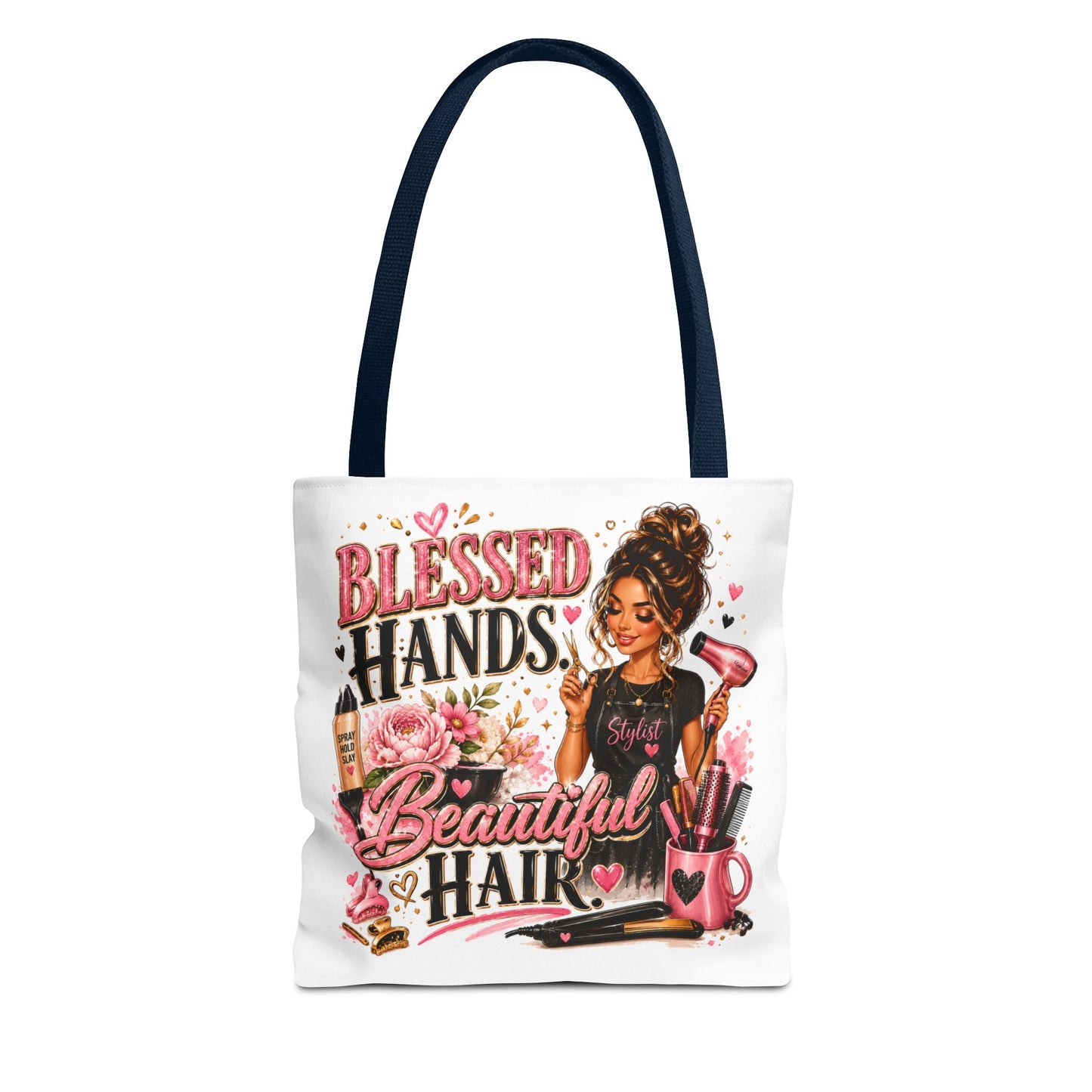Blessed Hands Beautiful Hair Tote Bag — Hair Stylist Gift Tote