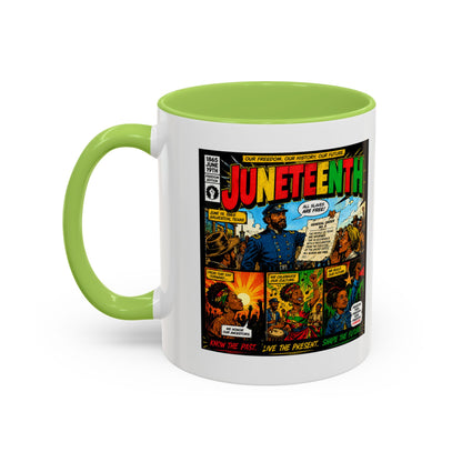 Juneteenth Comic Art Coffee Mug — Celebratory Black History Accent Mug