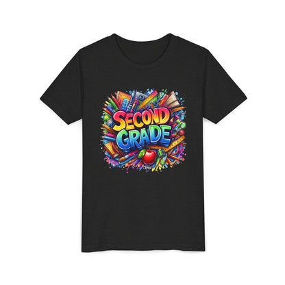 Second Grade Youth Tee — Colorful Back-to-School Kids T-Shirt