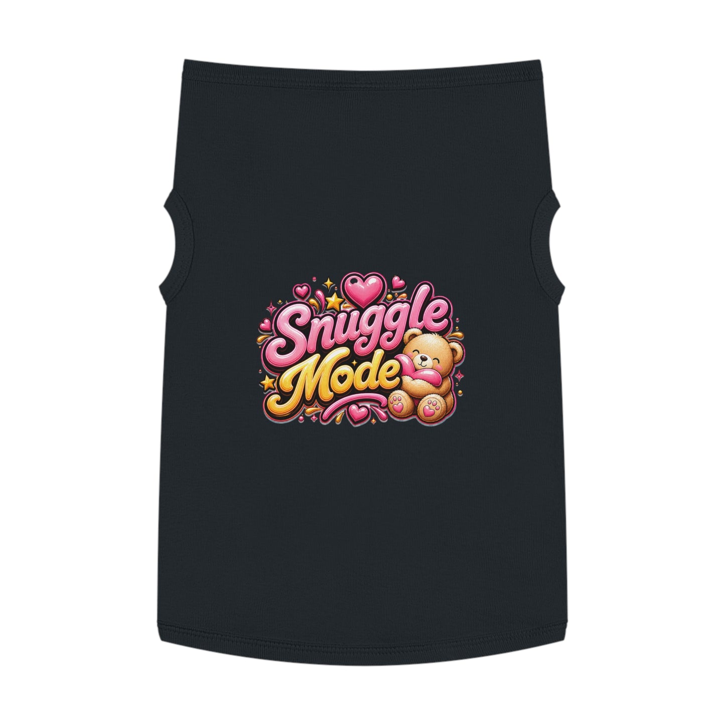 Snuggle Mode Pet Tank Top — Cute Teddy Heart Dog & Cat Shirt