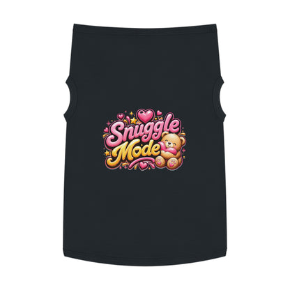 Snuggle Mode Pet Tank Top — Cute Teddy Heart Dog & Cat Shirt