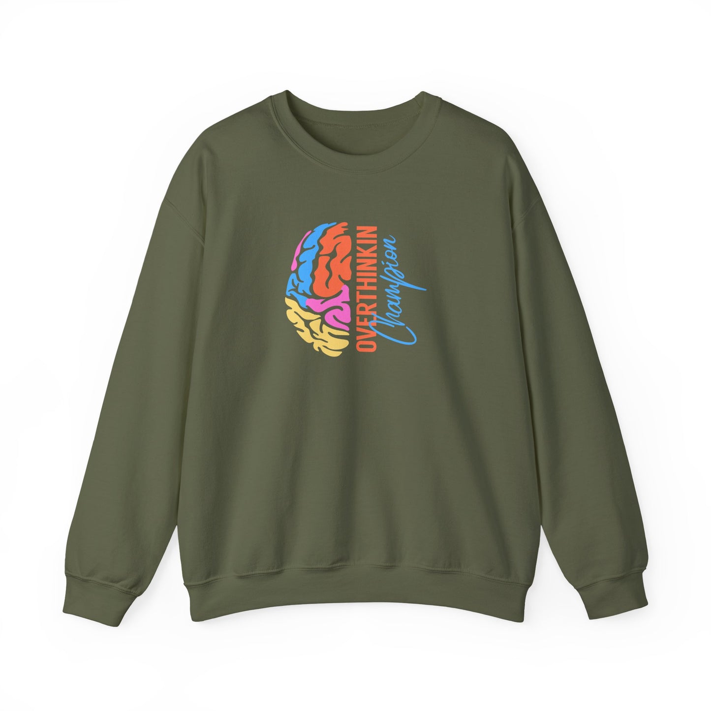 Overthinking Brain Crewneck Sweatshirt