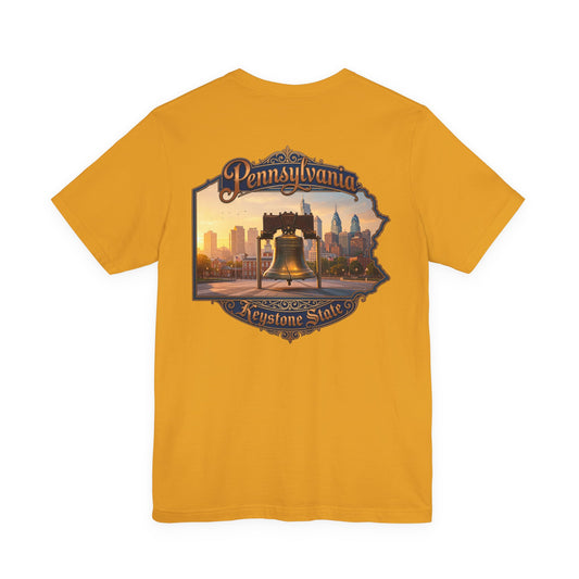 Pennsylvania Keystone State T-Shirt — Liberty Bell & Philadelphia Skyline Tee