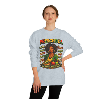 Preschool Teacher Sweatshirt — 'Preschool: Nurturing, Patient, Loving' Tribute Pullover