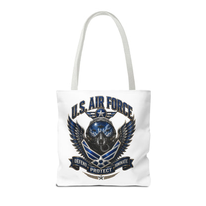 U.S. Air Force Emblem Tote Bag — Military Wings & Skull Design