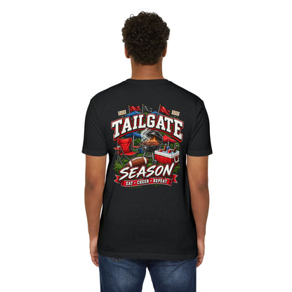 Tailgate Season T-Shirt — "Tailgate Season: Eat • Cheer • Repeat" Game Day Tee