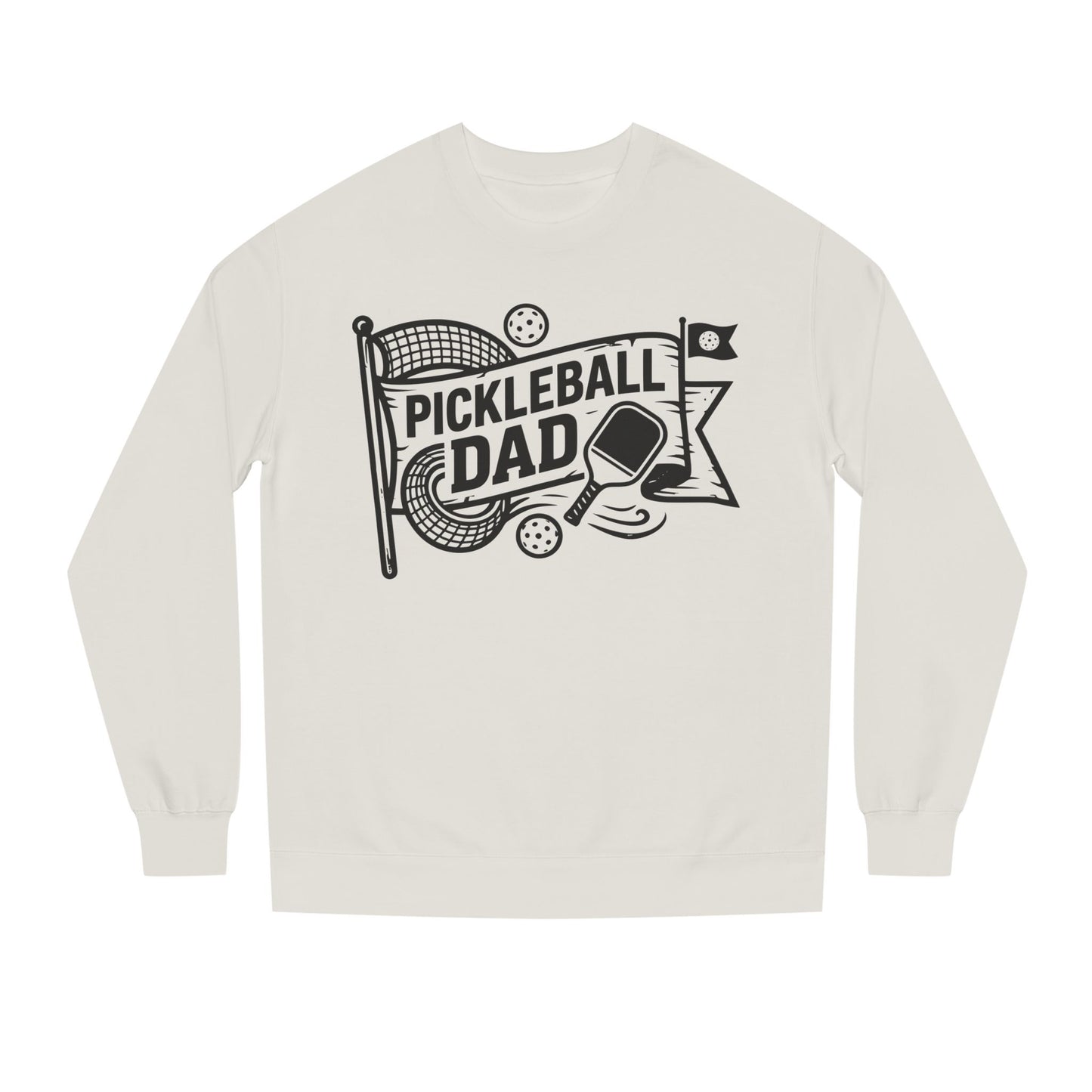 Pickleball Dad Crewneck Sweatshirt — Vintage Court Logo