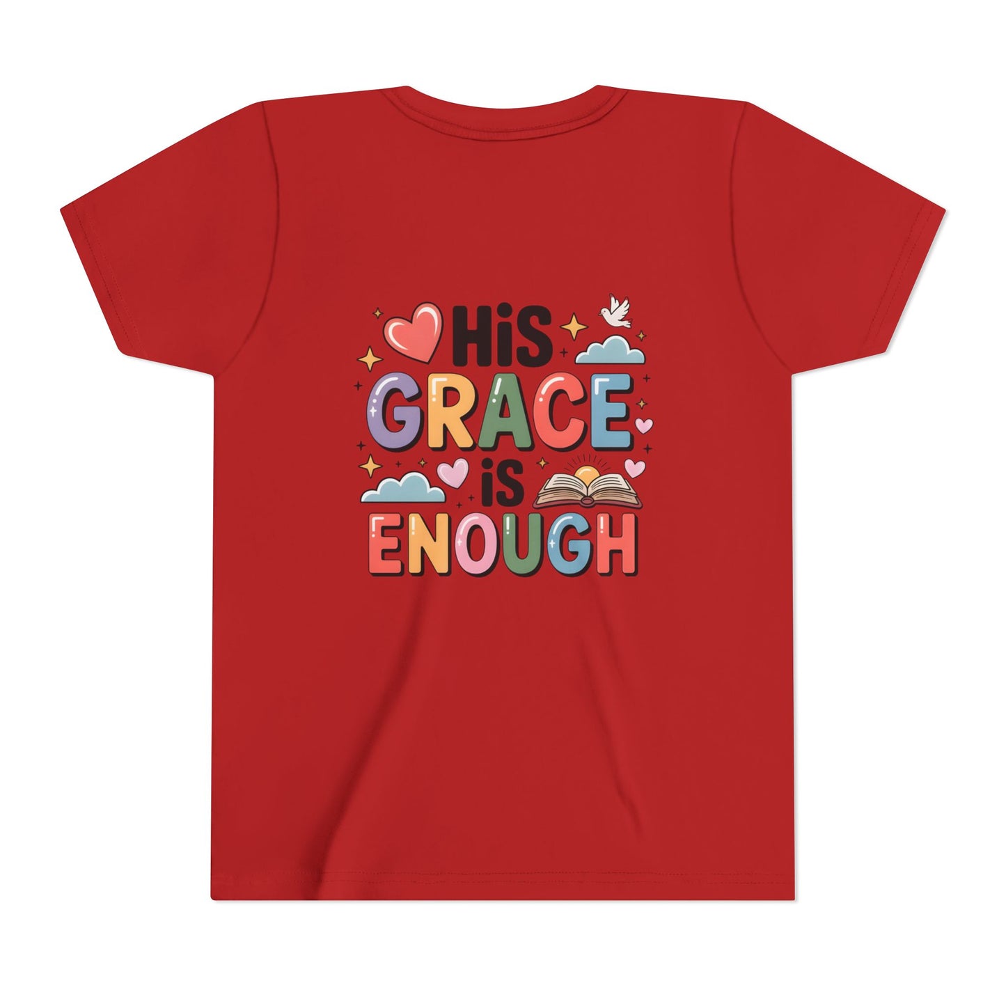 His Grace Is Enough Youth Tee — Christian Kids Inspirational Shirt