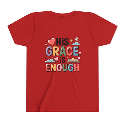 His Grace Is Enough Youth Tee — Christian Kids Inspirational Shirt