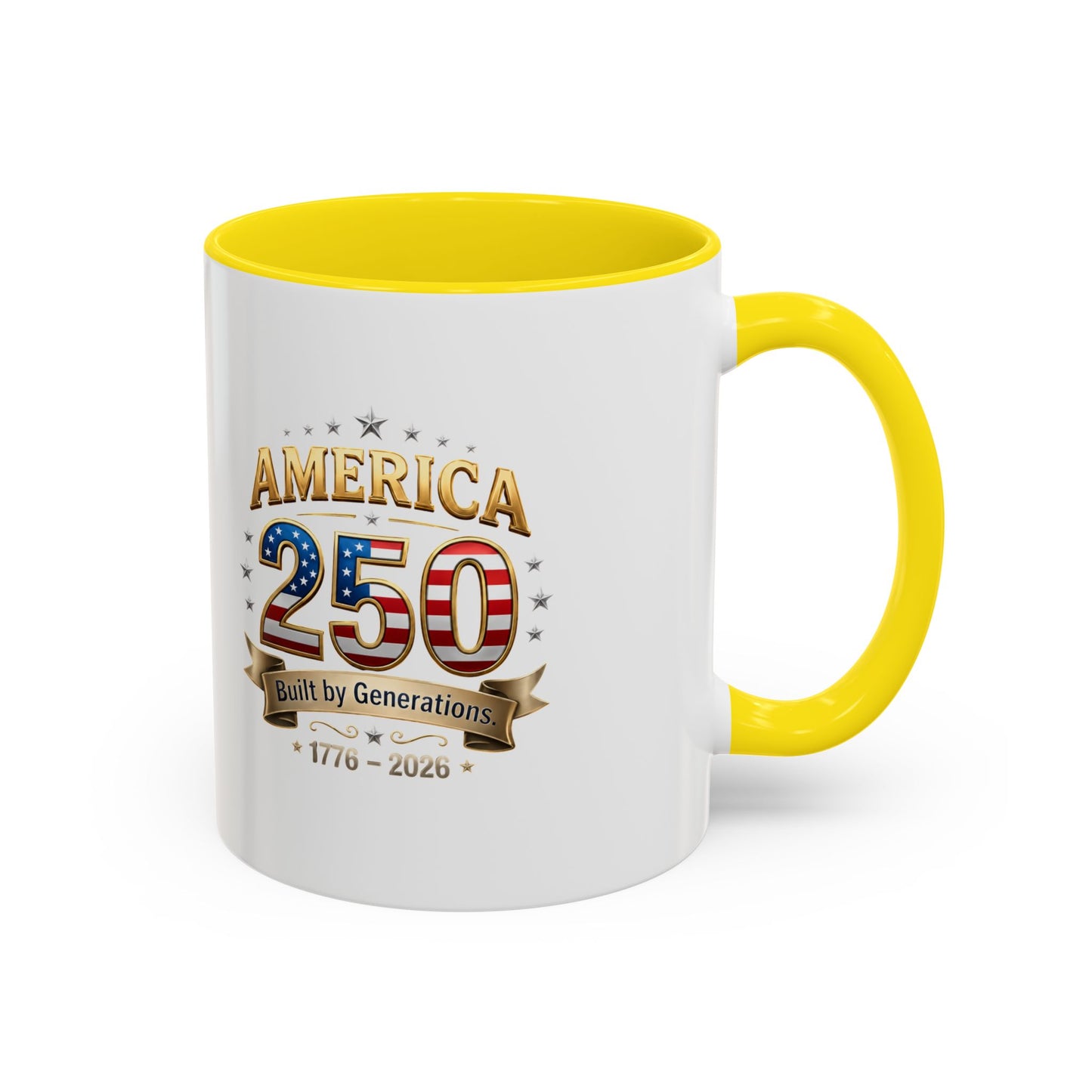 America 250 Coffee Mug — Patriotic 1776–2026 Anniversary Accent Mug