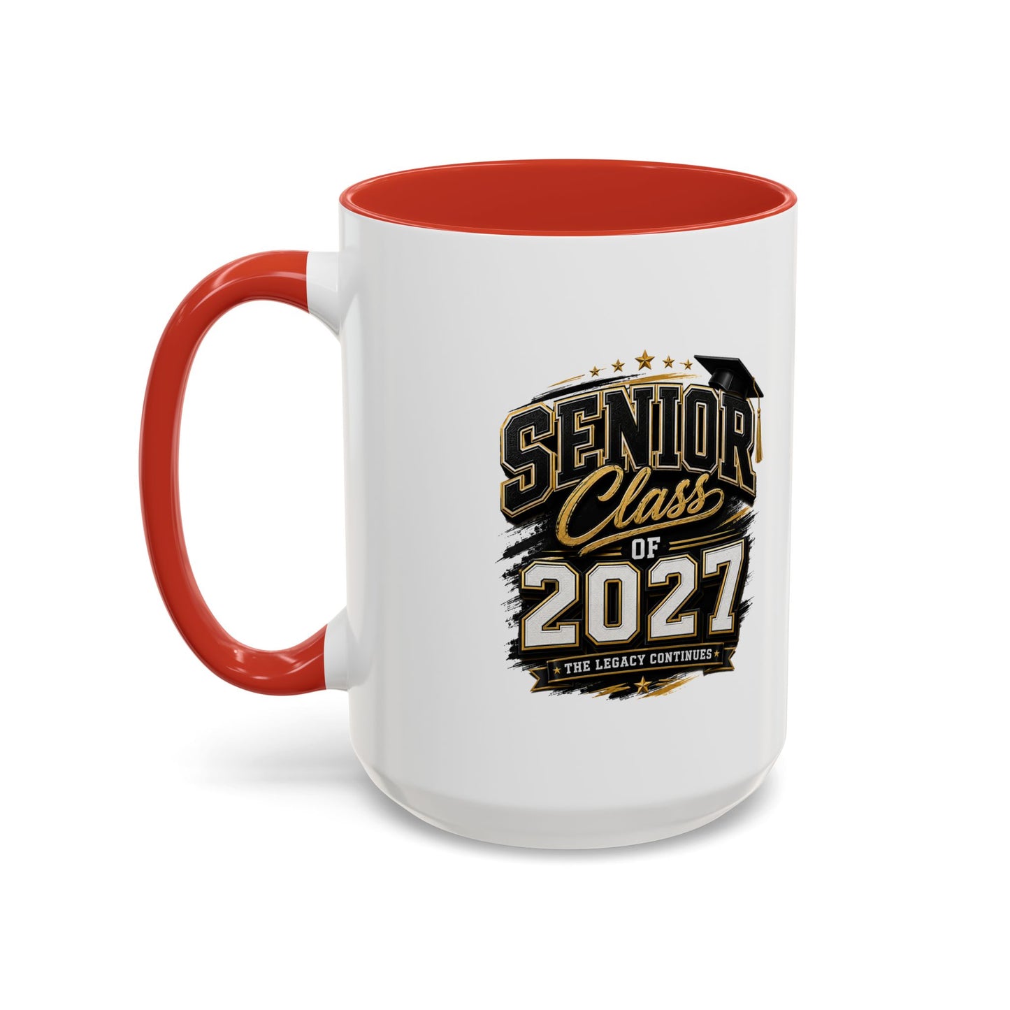 Senior Class of 2027 Accent Coffee Mug — Graduation Gift