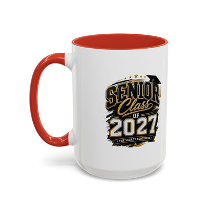 Senior Class of 2027 Accent Coffee Mug — Graduation Gift