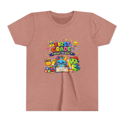 First Grade Youth T‑Shirt – "First Grade Ready to Rule" Cute Back-to-School Tee