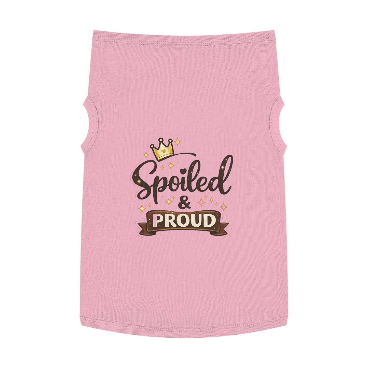 Spoiled & Proud Pet Tank Top — Cute Dog/Cat Shirt with Crown Design