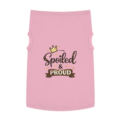 Spoiled & Proud Pet Tank Top — Cute Dog/Cat Shirt with Crown Design