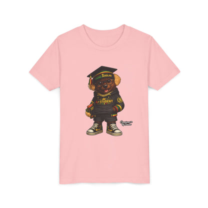Youth Tee — Scholar Student Bear Graduation Graphic