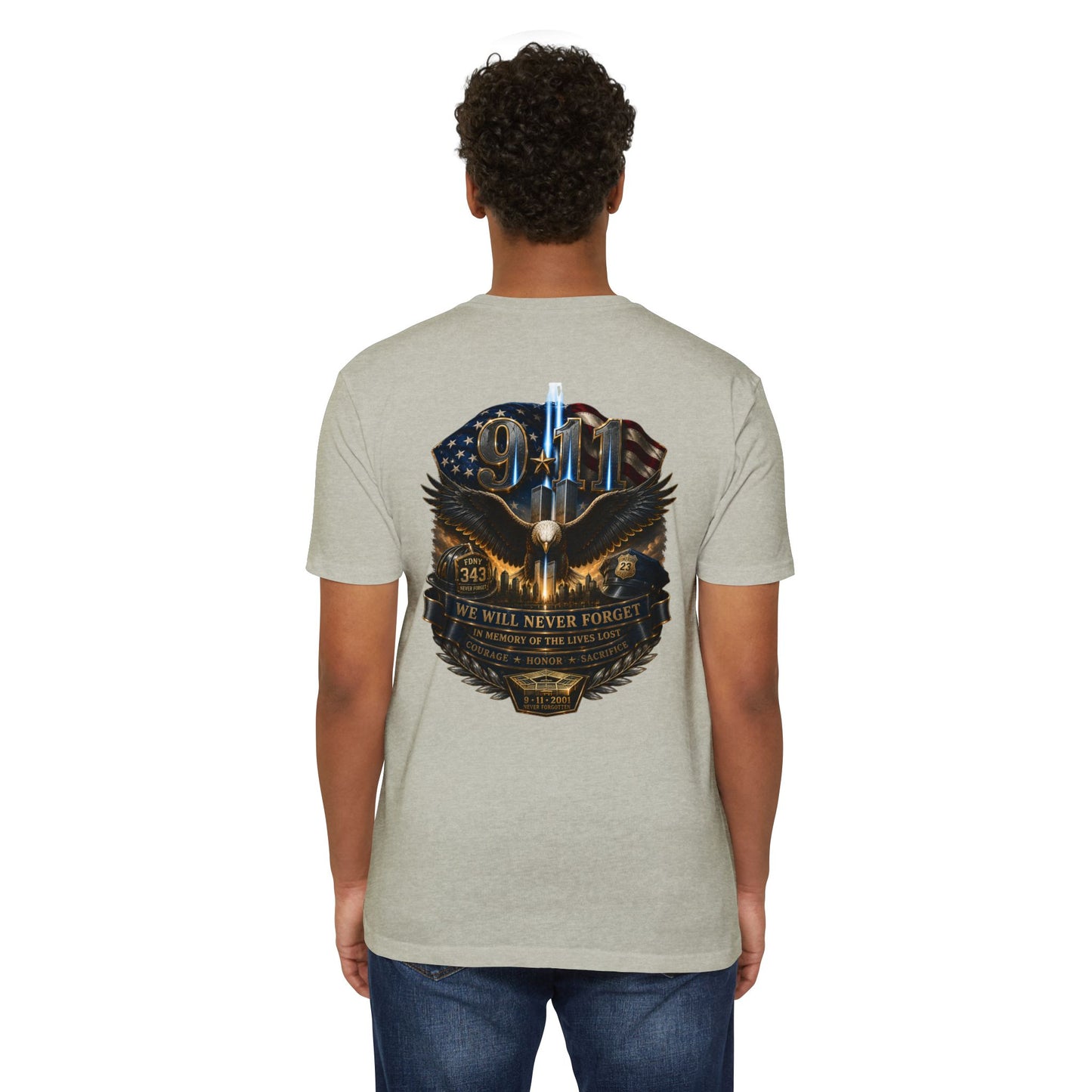 9/11 Remembrance T-Shirt — "We Will Never Forget" Tribute Tee