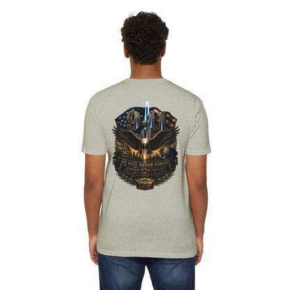 9/11 Remembrance T-Shirt — "We Will Never Forget" Tribute Tee