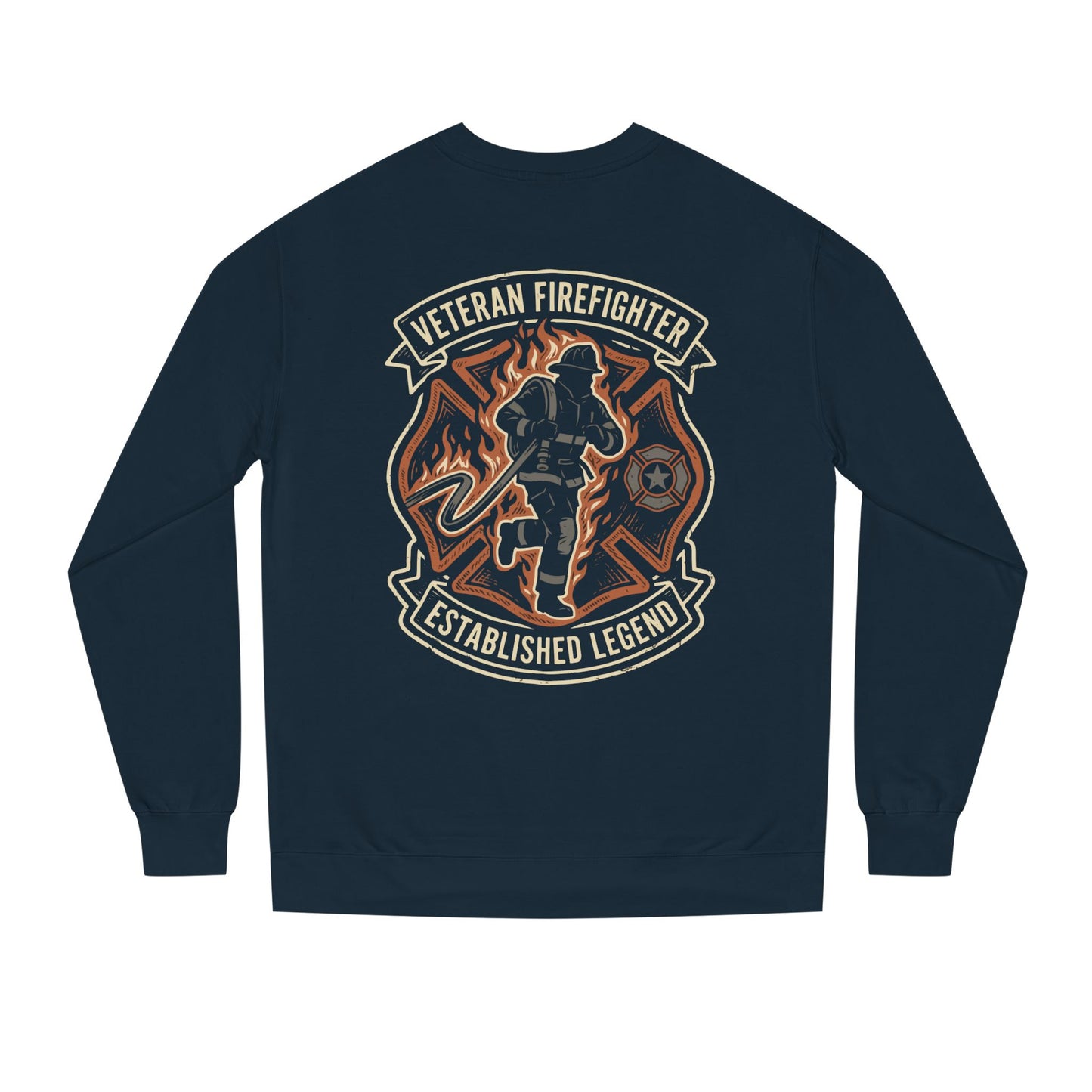 Veteran Firefighter Crewneck Sweatshirt - "Established Legend" Tribute