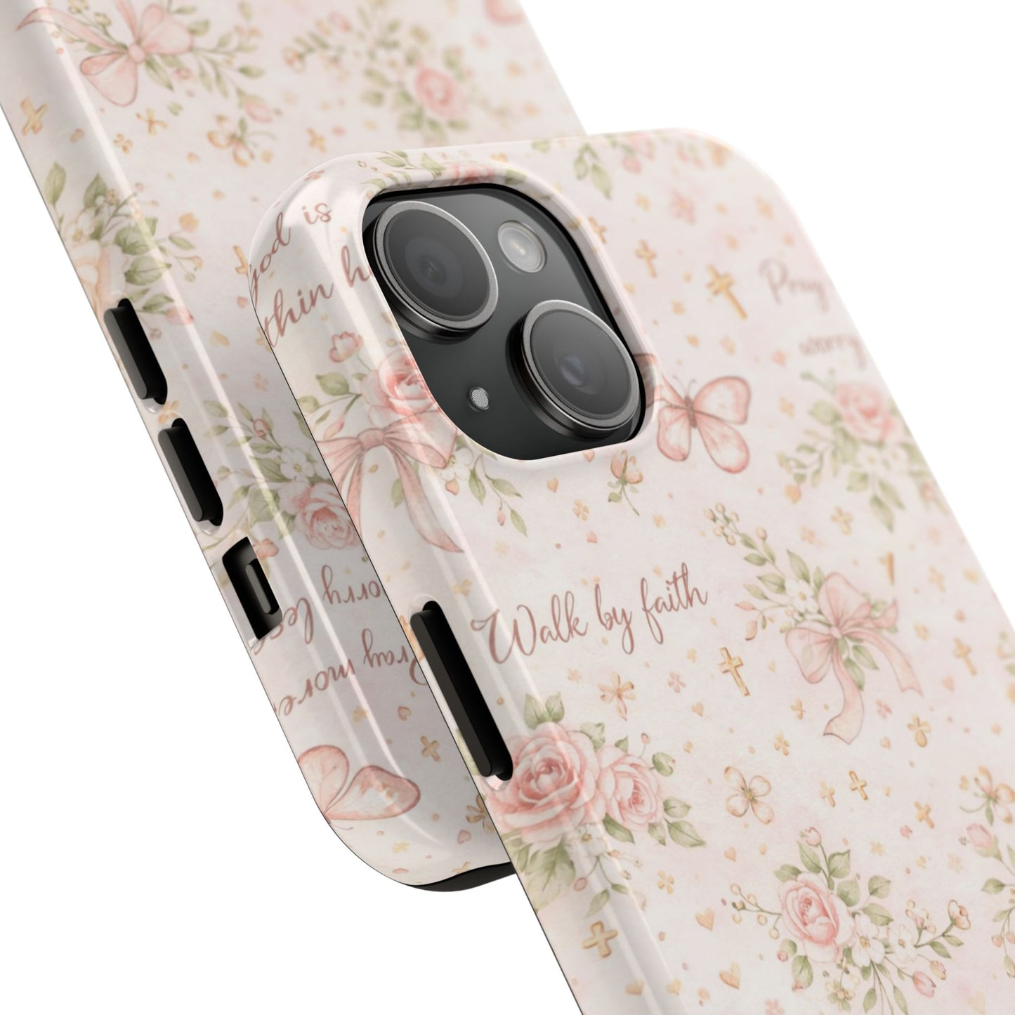 Walk By Faith Phone Case | Christian Floral iPhone Case