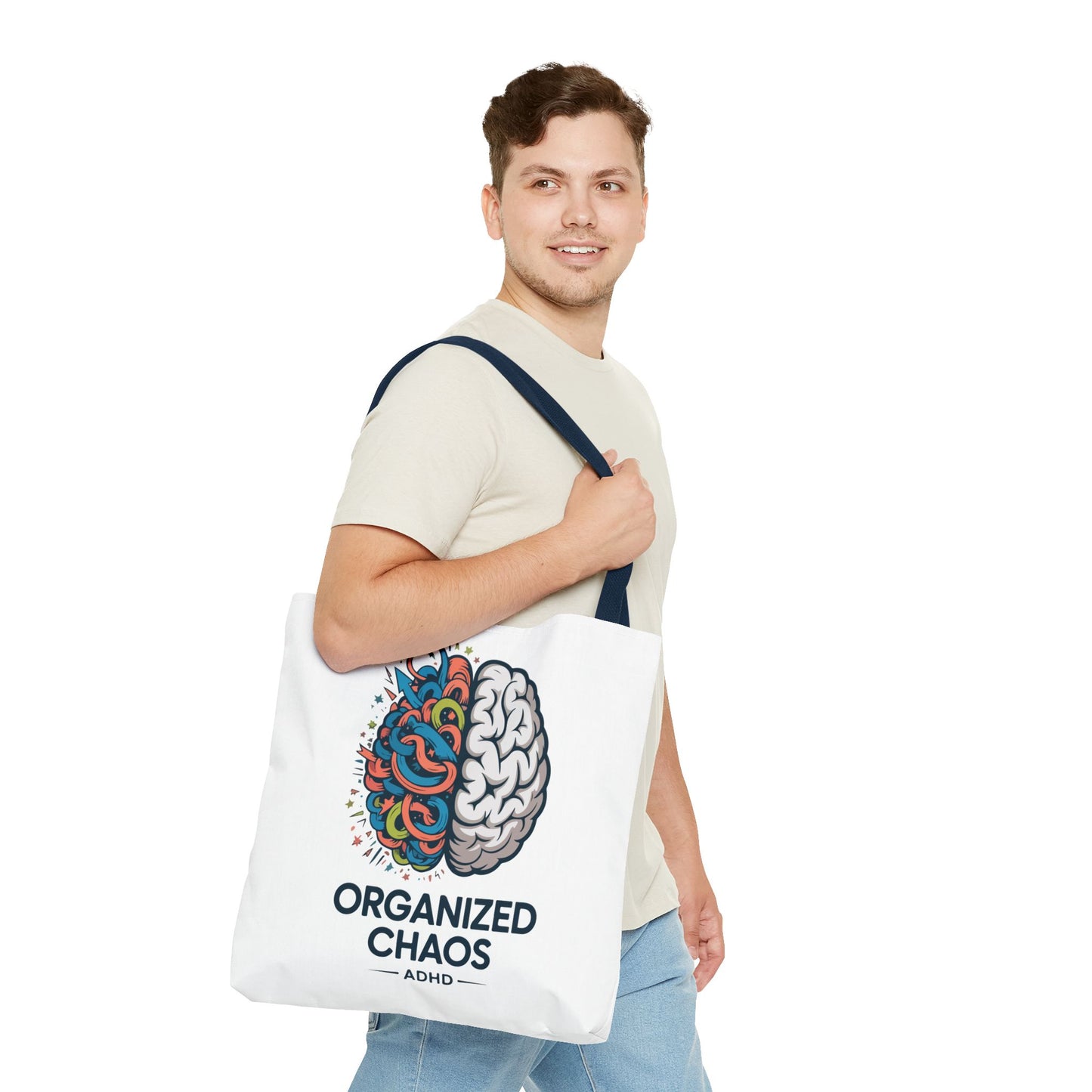 ADHD Tote Bag — "Organized Chaos" Brain Design