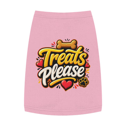 Pet Tank Top — "Treats Please" Cute Dog Tank for Small Dogs | Playful Paw Print Design