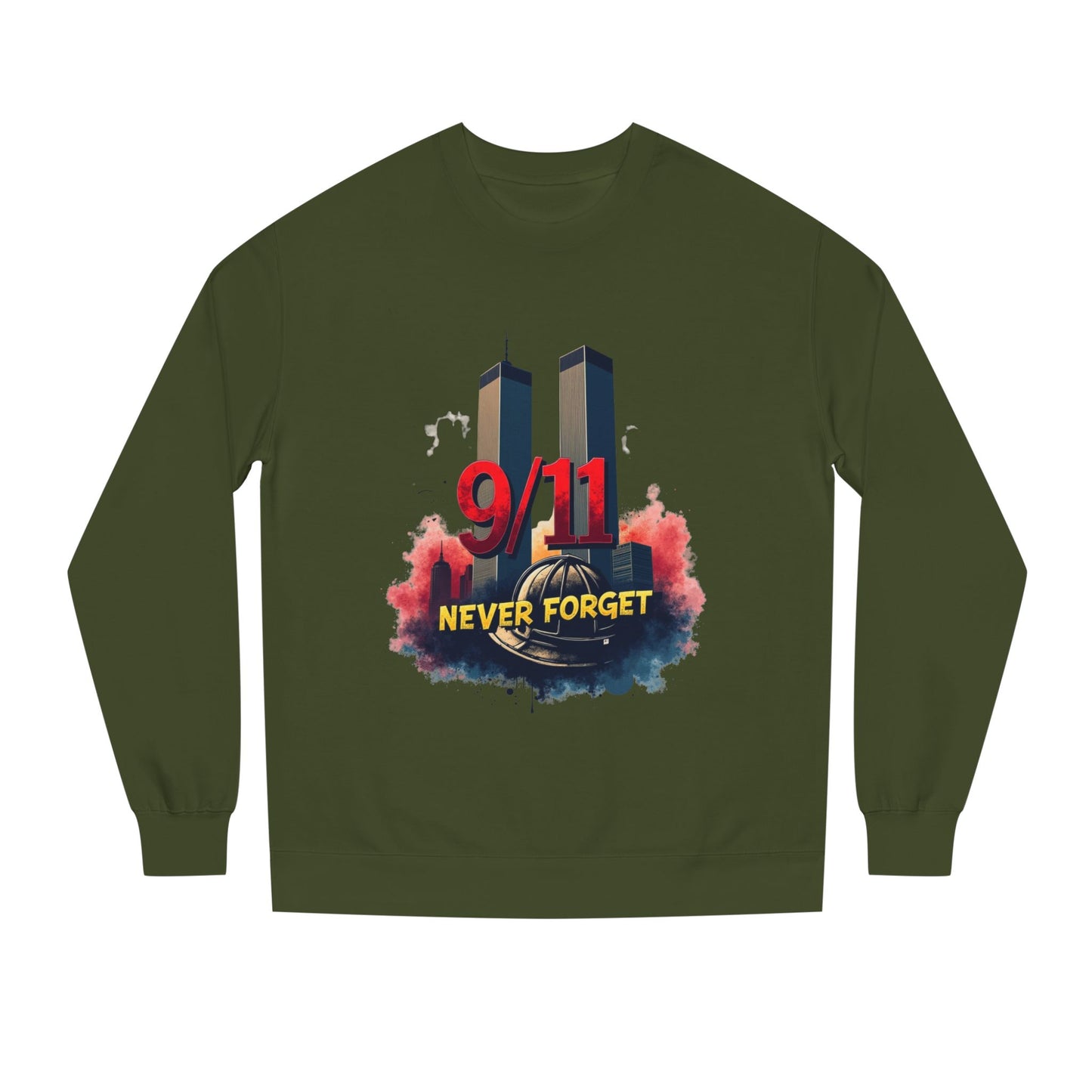 9/11 Never Forget Sweatshirt — Twin Towers Memorial Crewneck