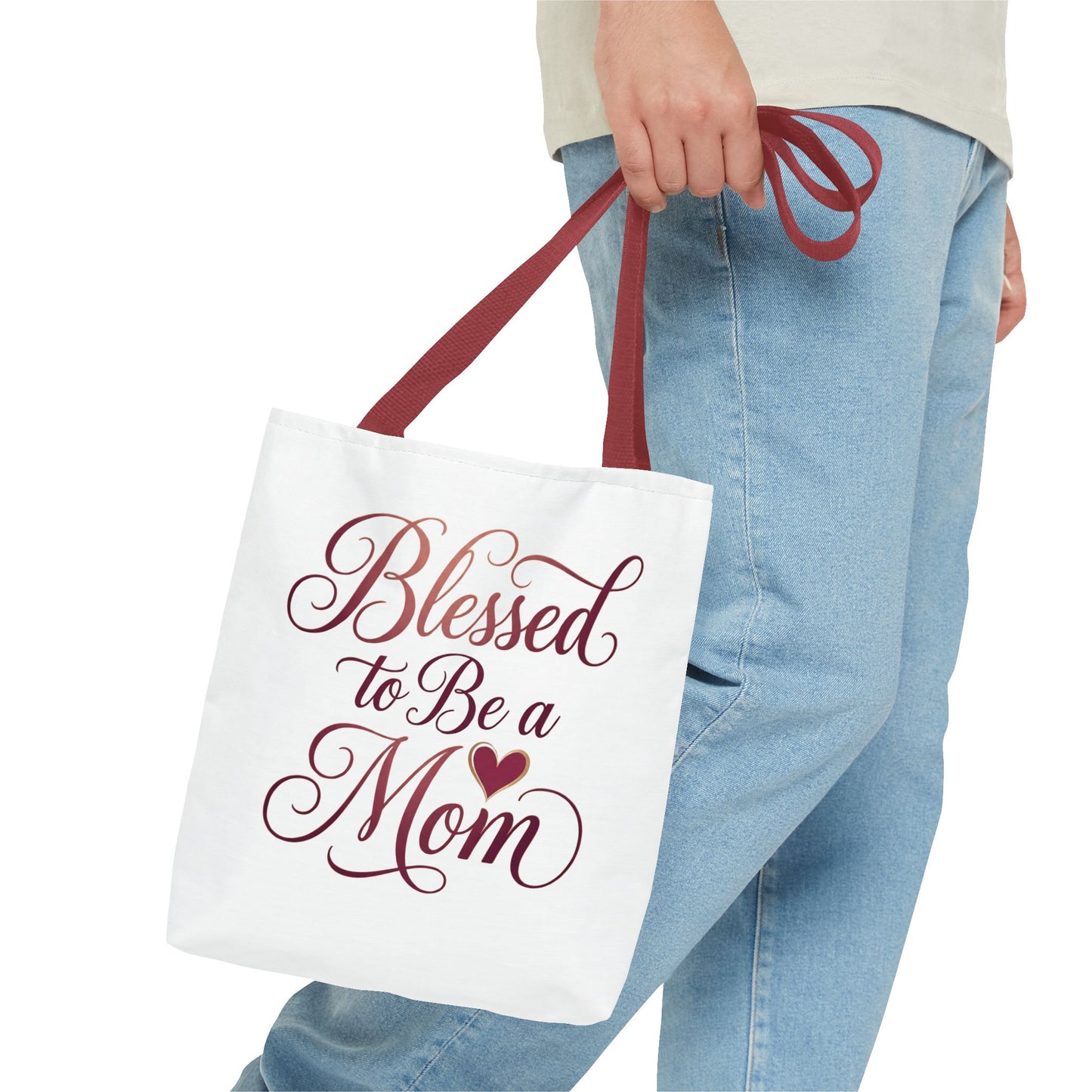 Blessed to Be a Mom Tote Bag – Mother's Day Floral Script Gift