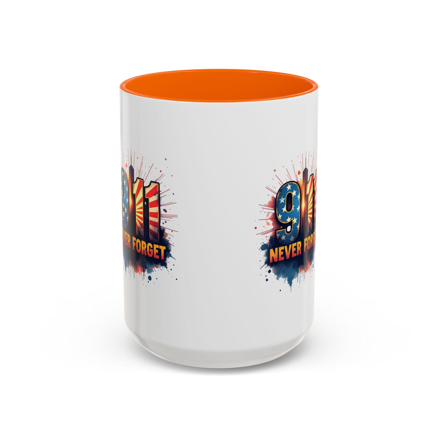 9/11 Never Forget Coffee Mug — Patriotic Memorial Accent Mug