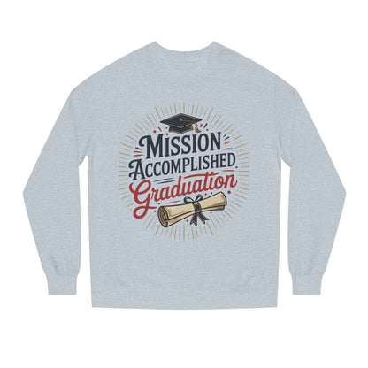 Graduation Sweatshirt "Mission Accomplished" - Grad Cap & Diploma Pullover