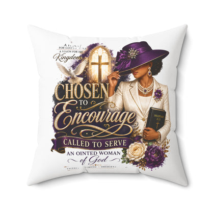 Christian Decorative Pillow — "Chosen to Encourage" Church Ladies Accent Pillow